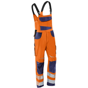 KÜBLER REFLECTIQ Latzhose PSA 2 warnorange/dunkelblau
