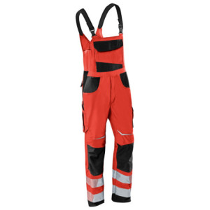 KÜBLER REFLECTIQ Latzhose PSA 2 warnrot/schwarz
