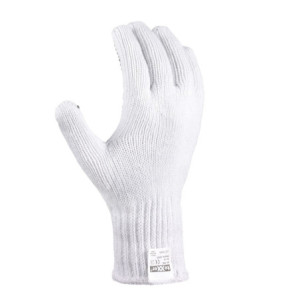 teXXor® Grobstrick-Handschuhe BAUMWOLLE-POLYESTER - weiß-schwarze Noppen
