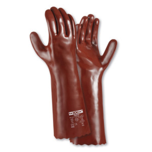 teXXor® topline Chemikalienschutz-Handschuhe PVC ROTBRAUN - Länge 45cm