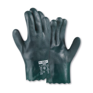 teXXor® topline Chemikalienschutz-Handschuhe PVC GRÜN - Länge 27cm - Handfläche ca. 1,50 mm