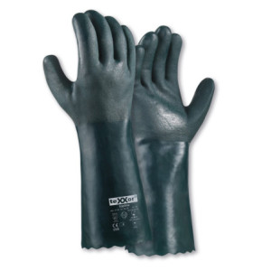 teXXor® topline Chemikalienschutz-Handschuhe PVC GRÜN - Länge 40cm - Handfläche ca. 1,50 mm