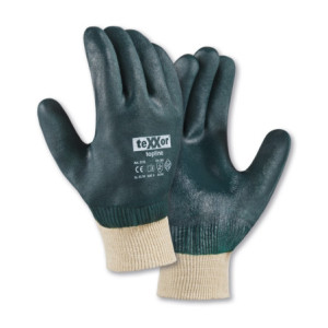 teXXor® PVC-Handschuhe GRÜN MIT STRICKBUND