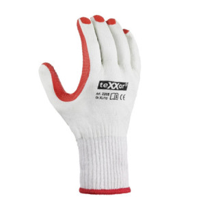teXXor® Universalhandschuhe LATEXBESCHICHTET - natur-rot