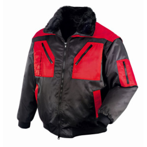 teXXor® Piloten-Jacke OSLO - schwarz-rot