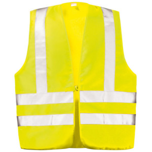 WICA-TEX MAX TEXTIL-WARNWESTE MIT SCHULTERREFLEX, GELB