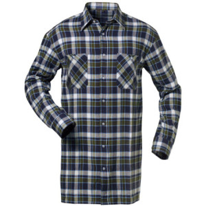 CRAFTLAND JACKSON FLANELL-HEMD, MARINE/WEISS/GRÜN KARIERT