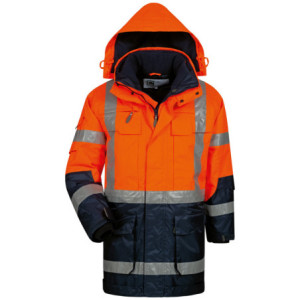 ELYSEE WALLACE  WARNSCHUTZ-PARKA  ORANGE/MARINE