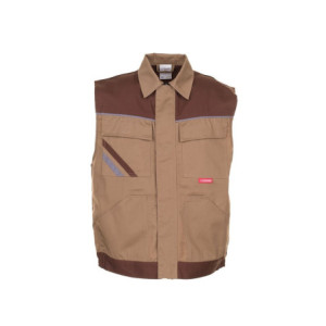 Planam Weste Highline - khaki/braun/zink