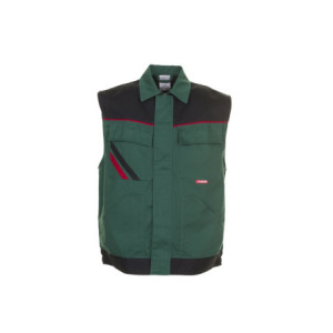 Planam Weste Highline - grün/schwarz/rot