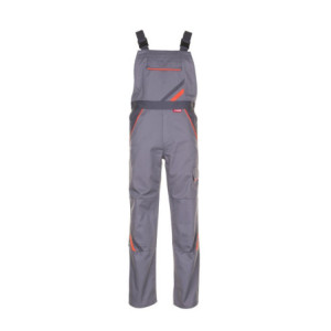 Planam Latzhose Visline - zink/orange/schiefer