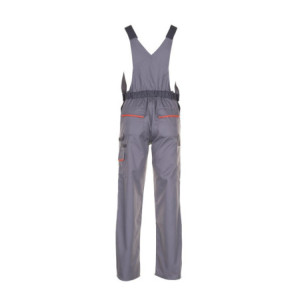 Planam Latzhose Visline - zink/orange/schiefer