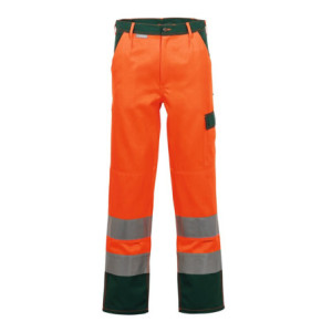 Planam Bundhose 2-farbig Warnschutz, Outdoor - orange/grün