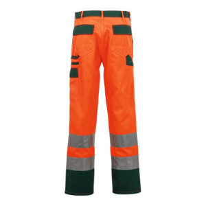 Planam Bundhose 2-farbig Warnschutz, Outdoor - orange/grün