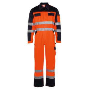 Planam Rallyekombi 2-farbig Warnschutz, Outdoor - orange/marine