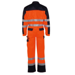 Planam Rallyekombi 2-farbig Warnschutz, Outdoor - orange/marine