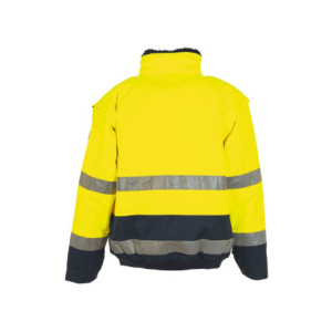 Planam Comfortjacke 2-farbig Warnschutz, Outdoor - gelb/marine