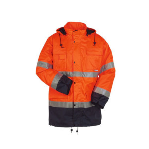 Planam Parka 2-farbig Warnschutz, Outdoor - orange/marine