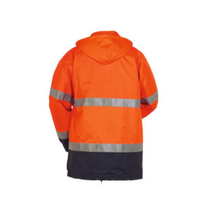 Planam Parka 2-farbig Warnschutz, Outdoor - orange/marine