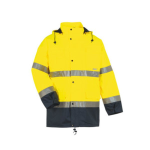 Planam Parka 2-farbig Warnschutz, Outdoor - gelb/marine