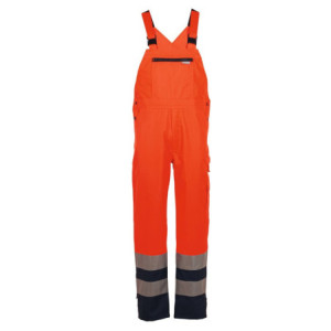 Planam Regenlatzhose 2-farbig Warnschutz, Outdoor - orange/marine