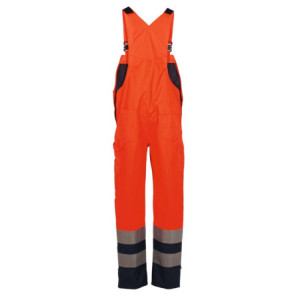 Planam Regenlatzhose 2-farbig Warnschutz, Outdoor - orange/marine