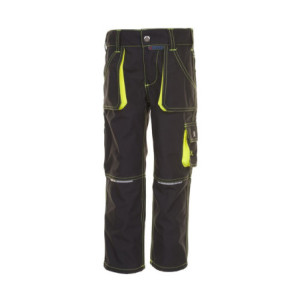 Planam Kids Bundhose Basalt Neon, Kids - anthrazit/gelb