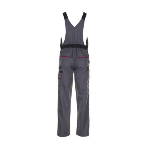 Planam Latzhose Highline - schiefer/schwarz/rot