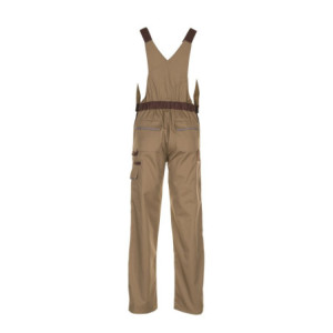 Planam Latzhose Highline - khaki/braun/zink