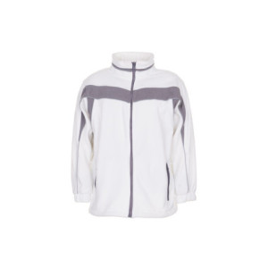 Planam Fleecejacke Plaline, Outdoor - reinweiß/zink