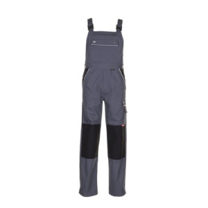 Planam Latzhose Canvas 320 - grau/schwarz