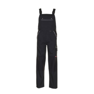 Planam Latzhose Canvas 320 - schwarz/schwarz