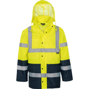 Vizwell VW61, Regenjacke leuchtgelb-marine