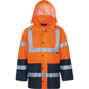 Vizwell VW61, Regenjacke leuchtorange-marine