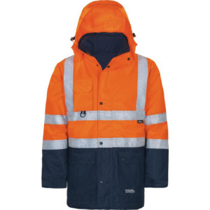 Vizwell VWJK44, Parka 5 in 1 leuchtorange-marine