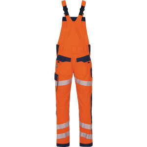 Vizwell VWT191 Flex HiVis, Latzhose leuchtorange-marine