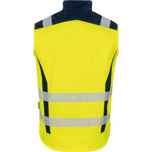 Vizwell VWT189 Flex HiVis, Weste leuchtgelb-marine