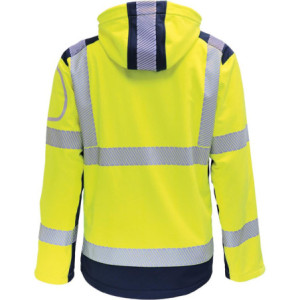Vizwell VW177T, Softshelljacke leuchtgelb-marine