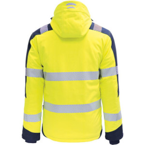 Vizwell VW268, Winter-Softshelljacke leuchtgelb-marine