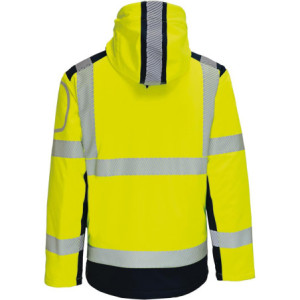 Vizwell VW177D, Winter-Softshelljacke 3 in 1 leuchtgelb-marine