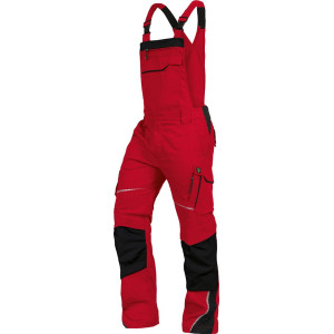 Leibwächter FLEXL22, Latzhose rot-schwarz