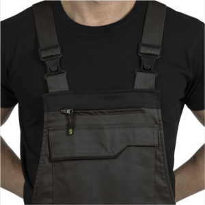 Leibwächter FLEXL28, Latzhose anthrazit-schwarz