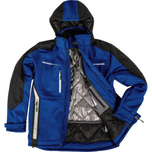 Leibwächter FLEXI20, Winter-Softshelljacke kornblau-schwarz