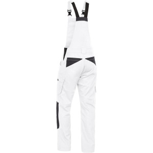 Leibwächter DYNL34, Latzhose weiß-anthrazit