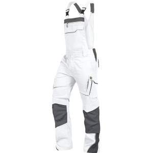 Leibwächter FLEXL24, Latzhose weiß-grau