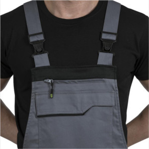 Leibwächter FLEXL27, Latzhose grau-schwarz