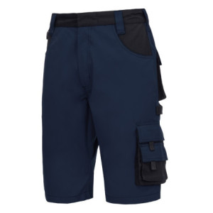 NITRAS MOTION TEX PLUS, Arbeitshose, kurz, marineblau / schwarz