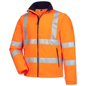 NITRAS MOTION TEX VIZ, Warn-Fleecejacke, neonorange, EN ISO 13688, EN ISO 20471