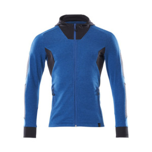 MASCOT® ACCELERATE Kapuzensweatshirt mit Reißverschluss - Azurblau/Schwarzblau