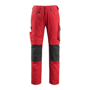 MASCOT® Mannheim UNIQUE Hose mit Knietaschen - Rot/Schwarz